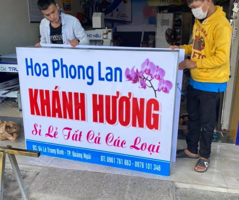 Thi công bảng hiệu hiflex Quảng Ngãi uy tín