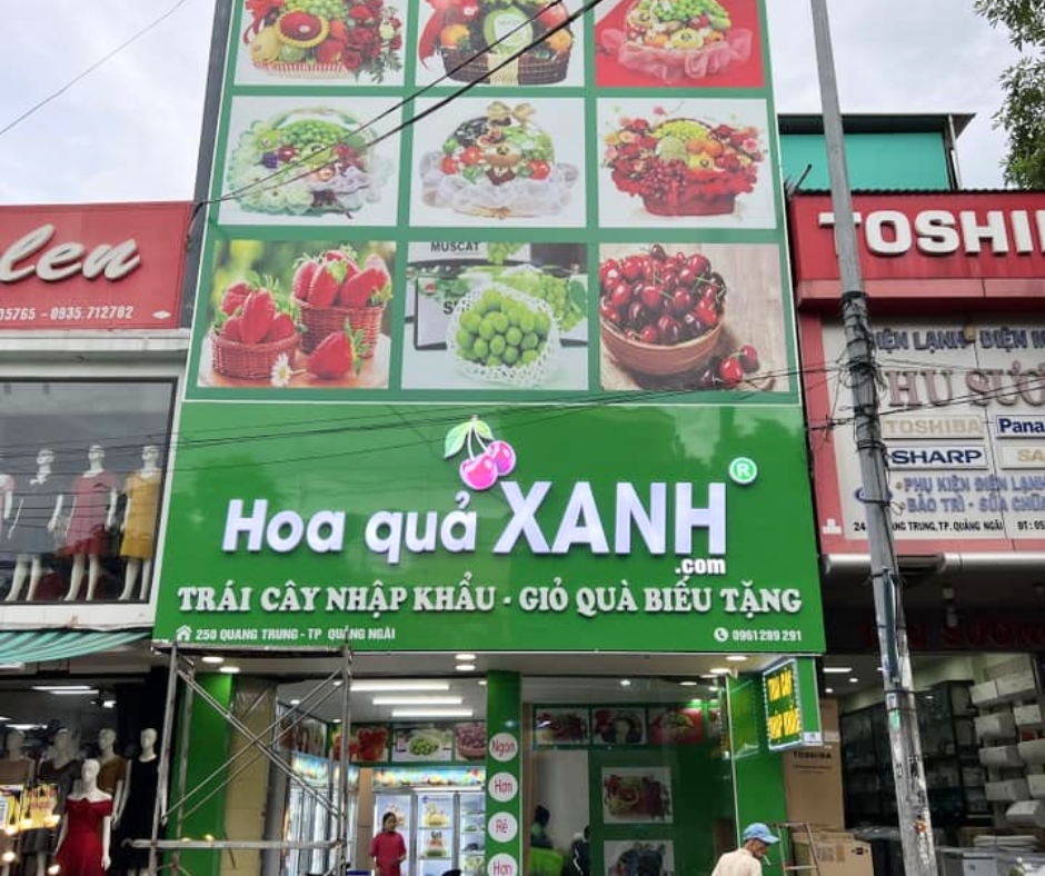 Thi công làm bảng hiệu giá rẻ Quảng Ngãi - Trung Hiếu